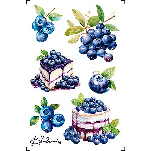 TRANSFER DE IMAGEM SMALL 9,8X15CM TIS-102 BLUEBERRY LITOARTE
