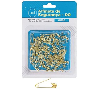 ALFINETE DE SEGURANCA TAM 00 COR OURO PCT C/100