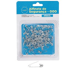 ALFINETE SEGURANÇA N 000 NIQUEL 100 UNIDADES LULI