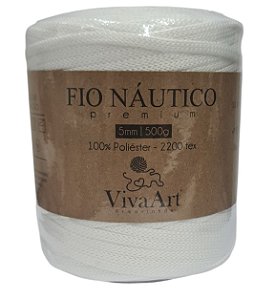 FIO NÁUTICO 5MM 500 GR COR BRANCO VIVA ART