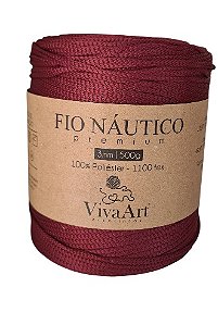 FIO NÁUTICO 3MM 500 GR COR MARSALA VIVA ART