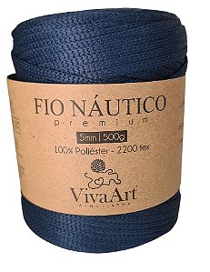 FIO NÁUTICO 5MM 500 GR COR MARINHO VIVA ART