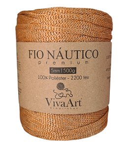 FIO NÁUTICO 5MM 500 GR COR MOSTARDA MESCLA VIVA ART