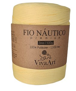 FIO NÁUTICO 3MM 500 GR COR AMARELO CLARO VIVA ART