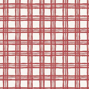 Tecido Tricoline 100% algodão digital - Xadrez Natal vermelho - NAT103 - 50cm x 1,50m