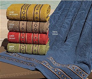 TOALHA DE BANHÃO BLOOM COR BRIQUE 78X150 OLINDA