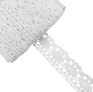 RENDA DE ALGODÃO REF-RA031 COR BRANCO 1,60CM 10 MTS ARTEPUNTO
