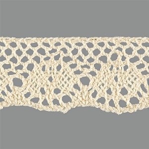 RENDA DE ALGODÃO REF-RA019 COR 084 CRU 2,10CM 10 MTS ARTEPUNTO