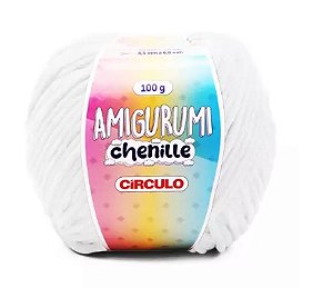 FIO AMIGURUMI CHENILLE COR 8001 BRANCO 100G CÍRCULO