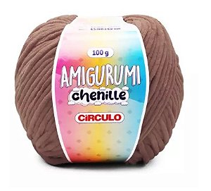 FIO AMIGURUMI CHENILLE COR 7567 CACAU 100G CÍRCULO