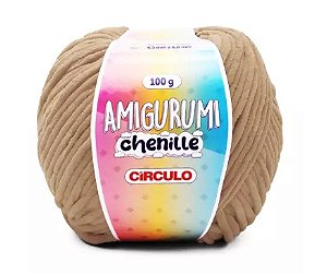 FIO AMIGURUMI CHENILLE COR 7727 MADEIRA 100G CÍRCULO