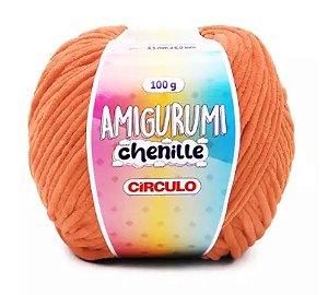 FIO AMIGURUMI CHENILLE COR 4140 TIJOLO 100G CÍRCULO