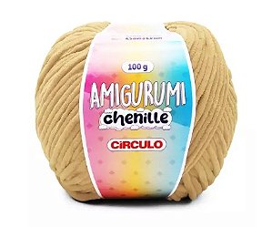 FIO AMIGURUMI CHENILLE COR 7076 CARAMELITO 100G CÍRCULO