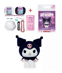Kit Amigurumi Coleção Hello Kitty And Friends cor 2 kuromi 19 cm