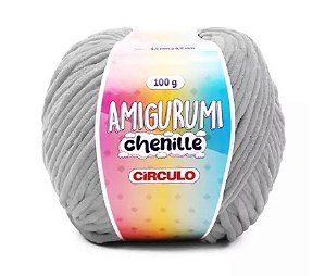 FIO AMIGURUMI CHENILLE COR 8212 CROMADO 100G CÍRCULO