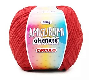 FIO AMIGURUMI CHENILLE COR 3635 PAIXÃO 100G CÍRCULO