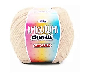 FIO AMIGURUMI CHENILLE COR 3148 MACADÂMIA 100G CÍRCULO
