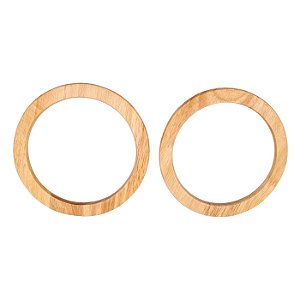 ALÇA REDONDA 14CM MADEIRA BEGE