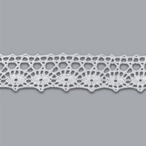 RENDA DE ALGODÃO REF-RA004 COR BRANCO 1,7CM 10 MTS ARTEPUNTO