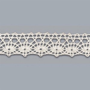 RENDA DE ALGODÃO REF-RA004 COR CRÚ 1,7CM 10 MTS ARTEPUNTO