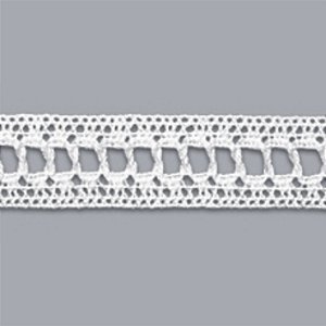 RENDA DE ALGODÃO REF-RA005 COR 001 BRANCO 1,8CM 10 MTS ARTEPUNTO