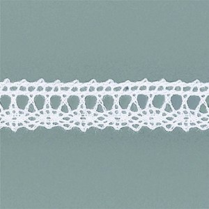 RENDA DE ALGODÃO REF-RA015 COR 001 BRANCO 1,CM 10 MTS ARTEPUNTO