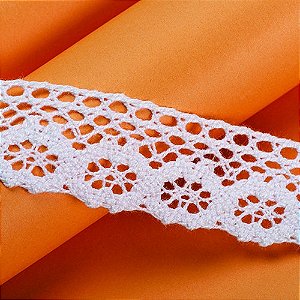 RENDA DE ALGODÃO REF-RA034 COR 001 BRANCO 2,5CM 10 MTS ARTEPUNTO