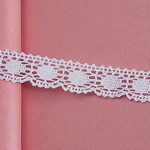 RENDA DE ALGODÃO REF-RA041 COR 001 BRANCO 1,5CM 10 MTS ARTEPUNTO