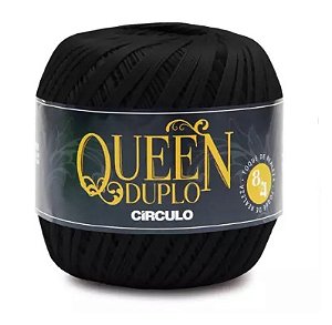 FIO QUEEN DUPLO 8/4 COR 8990 PRETO 100 GR CÍRCULO