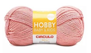 FIO HOBBY BABY KIDS 250 MTS 100 GR COR 3390 QUARTZO ROSÊ