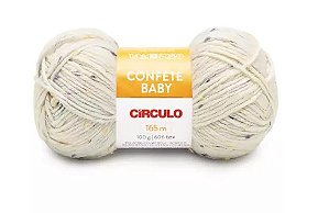 FIO CONFETE BABY CÍRCULO COR 8176 OFF WHITTE