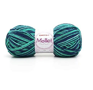 FIO MOLLET CIRCULO COR 9533 MESCLA CURACAU100 GR
