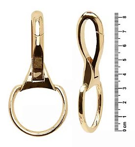 MOSQUETÃO GRANDE 2 UNID ZINCO COR DOURADO REF 416290