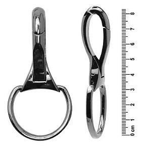 MOSQUETÃO GRANDE 2 UNID ZINCO COR PRETO REF 4162902