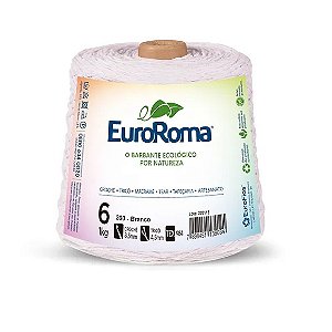 BARBANTE EUROROMA FIO 6 1 KG COR 200 BRANCO 1016 MTS