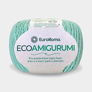 FIO ECOAMIGURUMI 254 MTS 8/7 160GR COR 800 VERDE CLARO EUROROMA