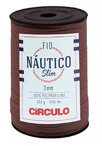 FIO NÁUTICO SLIM CÍRCULO 3MM COR 7382 CHOCOLATE
