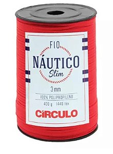 FIO NÁUTICO SLIM CÍRCULO 3MM COR 3402 VERMELHO CÍRCULO