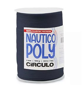 FIO NÁUTICO POLY 5MM COR 2856 AZUL MARINHO 500G COM 182 MTS