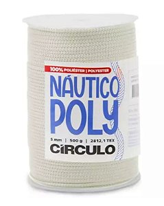 FIO NÁUTICO POLY 5MM COR 1074 CREME 500G COM 182 MTS