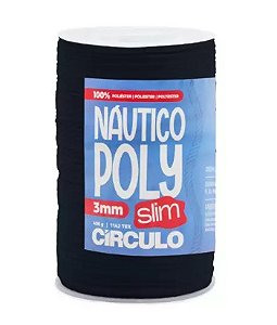 FIO NÁUTICO POLY SLIM 3MM COR 2856 AZUL MARINHO 400G COM 350 MTS