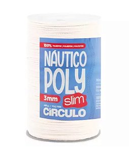 FIO NÁUTICO POLY SLIM 3MM COR 1074 CREME 400G COM 350 MTS