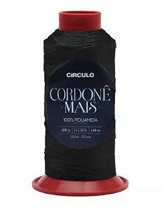 FIO CORDONÊ MAIS CÍRCULO COR 8990 PRETO 140 MTS