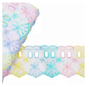 BORDADO PASSA FITA MISTO PP021 COR 015 MULTICOLOR 5CM 13,7 MTS ARTEPUNTO
