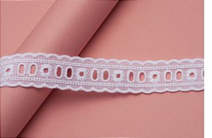 PASSA FITA 100% ALGODAO PA008 COR 001 BRANCO 2,3 CM X 13,7 METROS