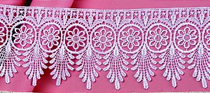 BORDADO GP051 COR 001 BRANCO 8CM LARG 10 MTS ARTEPUNTO