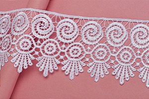 BORDADO GP065 COR 001 BRANCO 7,0CM LARG 13,7 MTS ARTEPUNTO
