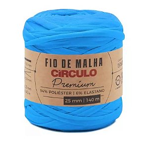 FIO DE MALHA PREMIUM 25MM CÍRCULO 140 MTS COR 786 AZUL TROPICAL