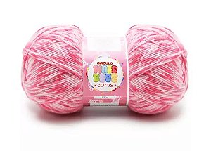 FIO MAIS BEBÊ CORES 100G COR 9119 MESCLA BELADONA ROSA/PINK