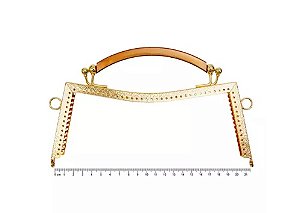 FECHO DA VOVÓ RETRÔ ALÇA CURVA 13X22 CM COR 20 DOURADO REF 487244